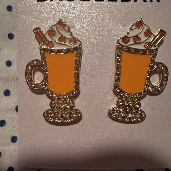 BAUBLEBAR THE SPICE OF LIFE ITS PSL SEASON LATTE MUG STUD EARRINGS - Picture 5 of 5